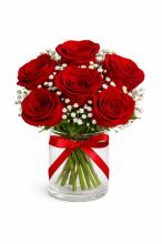 6 Red Roses Vase 6 Red Roses Vase